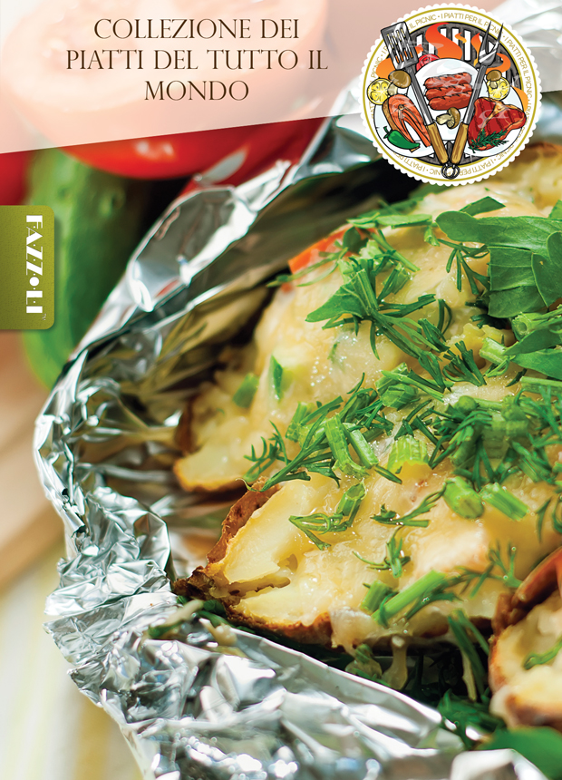 Patate con pomodori fatti nella carta stagnola