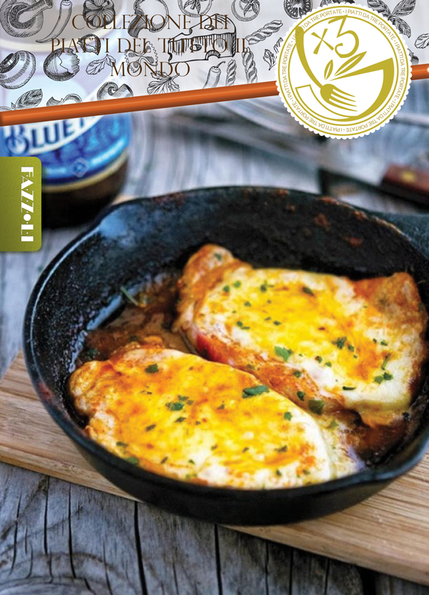 Carne di maiale sotto il formaggio